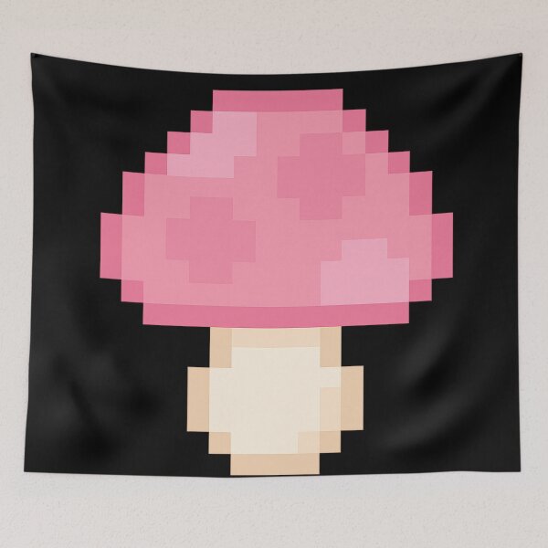 Item preview, Pixel Pink Mushroom – Cute Retro 8-Bit Fantasy Design designed and sold by AddictiveDesign.