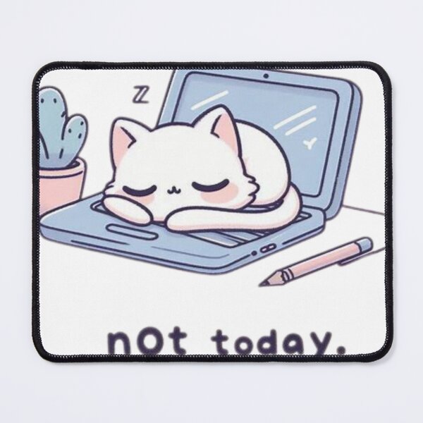 Item preview, Cute Lazy Cat Sleeping on Laptop – Funny Kawaii Cat T-Shirt (ا designed and sold by t-shirts4you4.