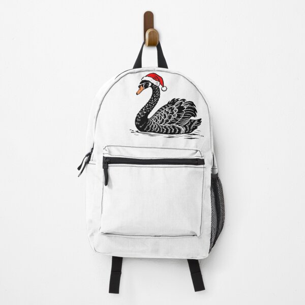 Item preview, Black Swan with Santa Hat Silhouette designed and sold by JollyCritters.