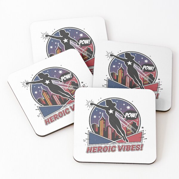 Item preview, Heroic Vibes! Retro Superhero | Vintage Comic Book Pop Art Gift designed and sold by LoliDesignShop.