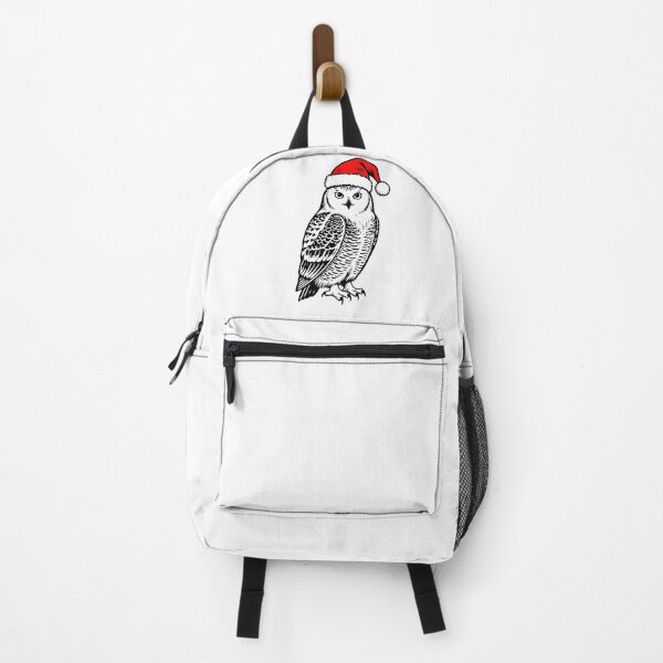 Item preview, Snowy Owl with Santa Hat Silhouette designed and sold by JollyCritters.
