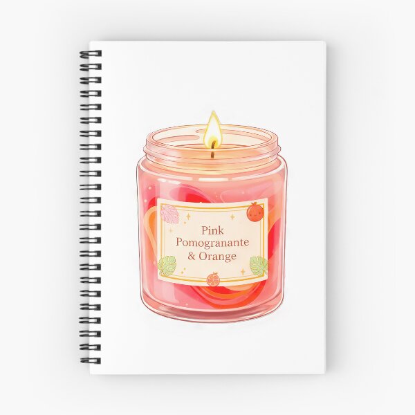 Item preview, Cozy Pink Scented Pomegranate with Orange Candle Jar - Aesthetic Candle Art designed and sold by scicilysimonee.