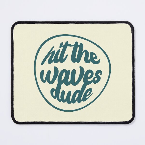 Item preview, Hit the Waves, Dude! – Vintage Surf Graphic Tee designed and sold by BlackSea Coolture Store.