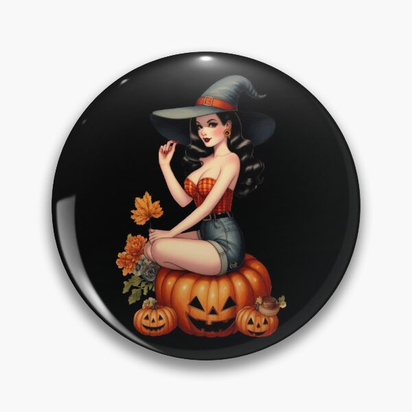 Item preview, Pin-Up Pumpkin Witch designed and sold by CAutumnTrapp.
