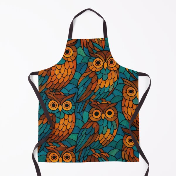 Item preview, Stained Glass 70s Owl – Retro Psychedelic All Over Print designed and sold by getpressedshirt.