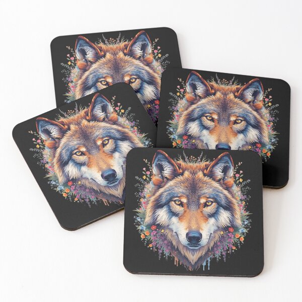 Item preview, Wolf with flower designed and sold by Newprojectart.
