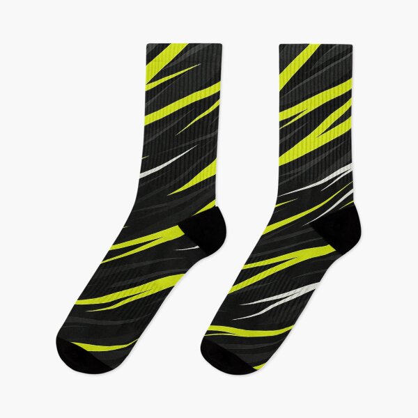 Item preview, Neon yellow and black racing stripes pattern designed and sold by SassyArtistry.