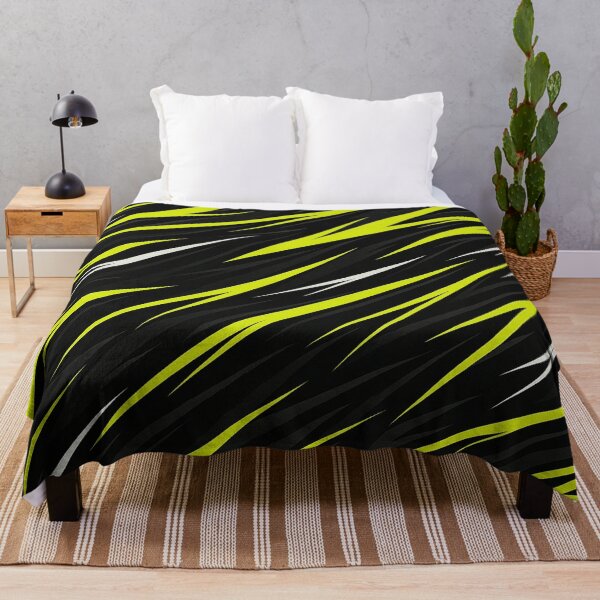 Item preview, Neon yellow and black racing stripes pattern designed and sold by SassyArtistry.