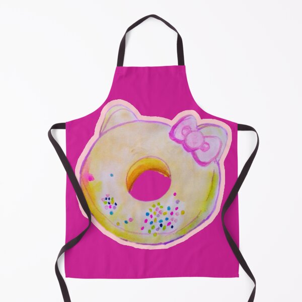 Item preview, Cat Shaped Yellow Donut Watercolor Food illustration Art designed and sold by happiartworks .