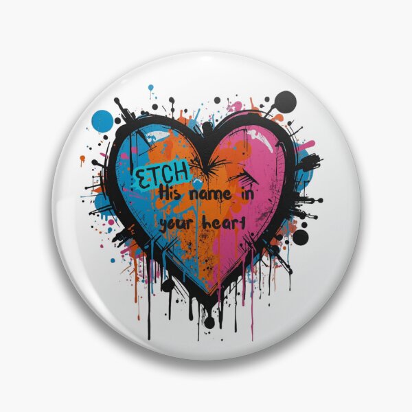 Item preview, Etch His Name in Your Heart – Bold Christian Faith Sticker designed and sold by Darcy'sArtfortheHeart.