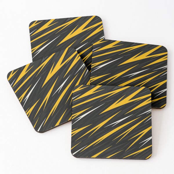 Item preview, Yellow and black racing stripes pattern designed and sold by SassyArtistry.