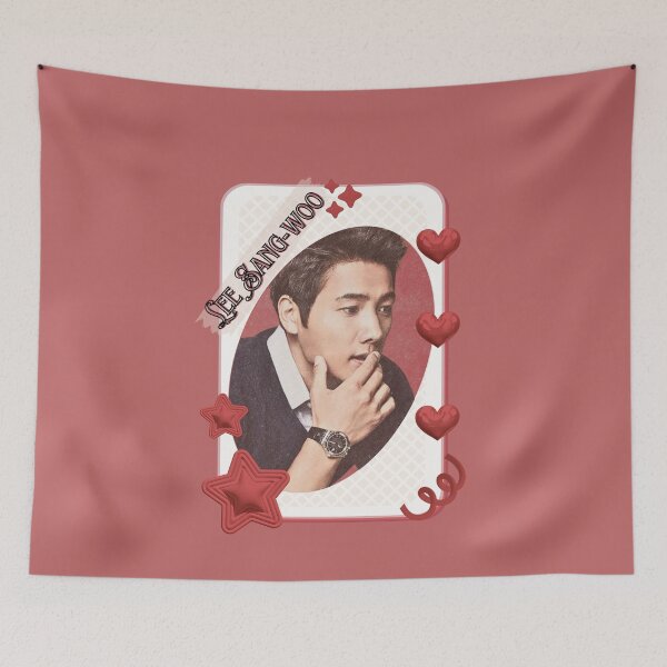 Item preview, Lee Sang-woo (이상우)) Korean Actor Kdrama Card Red Aesthetic Collage Design designed and sold by AJUNICE STUDIO.