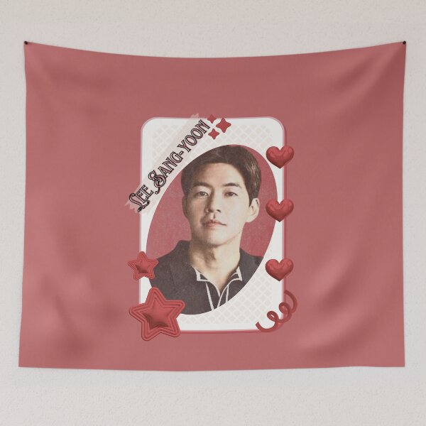 Item preview, Lee Sang-yoon (이상윤) Korean Actor Kdrama Card Red Aesthetic Collage Design designed and sold by AJUNICE STUDIO.