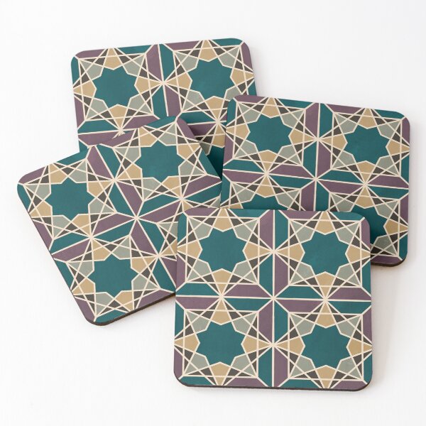 Item preview, Red and Teal tile pattern designed and sold by EBParsley.