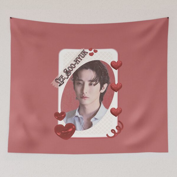 Item preview, Lee Soo-hyuk (이수혁) Korean Actor Kdrama Card Red Aesthetic Collage Design designed and sold by AJUNICE STUDIO.