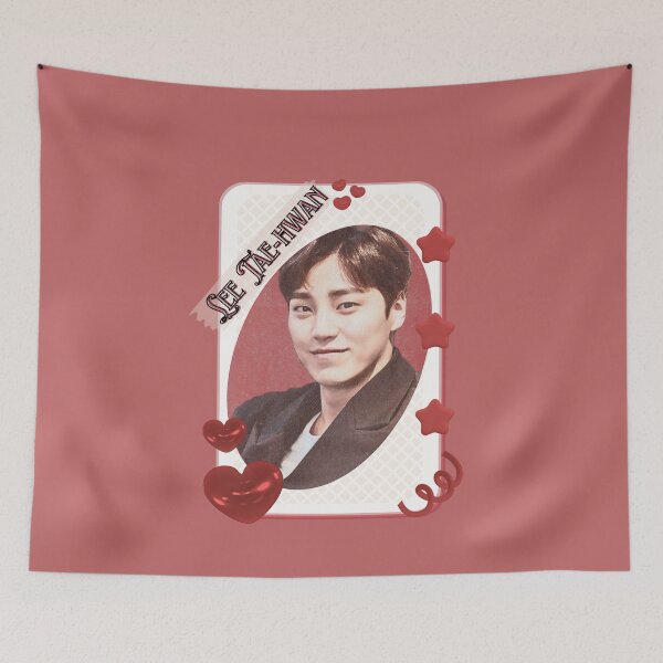 Item preview, Lee Tae-hwan (이태환) Korean Actor Kdrama Card Red Aesthetic Collage Design designed and sold by AJUNICE STUDIO.