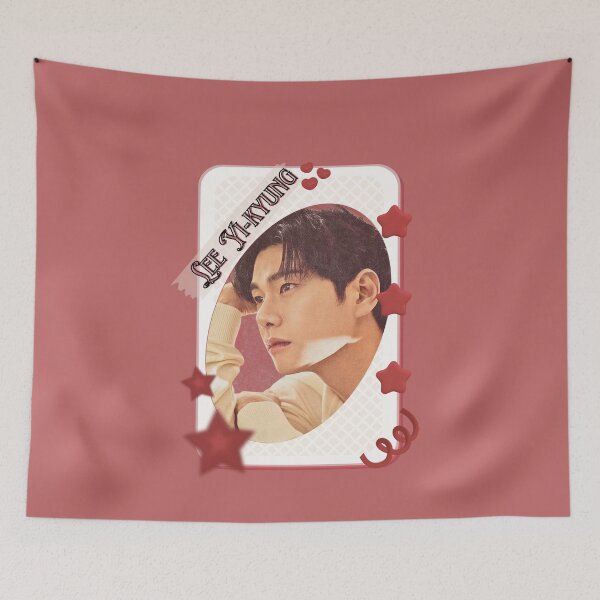 Item preview, Lee Yi-kyung (이이경) Korean Actor Kdrama Card Red Aesthetic Collage Design designed and sold by AJUNICE STUDIO.