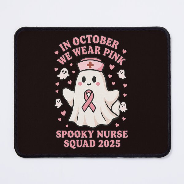 Item preview, In October We Wear Pink – Spooky Nurse Squad 2025 designed and sold by FrameFlow.