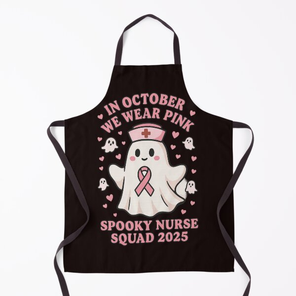 Item preview, In October We Wear Pink – Spooky Nurse Squad 2025 designed and sold by FrameFlow.