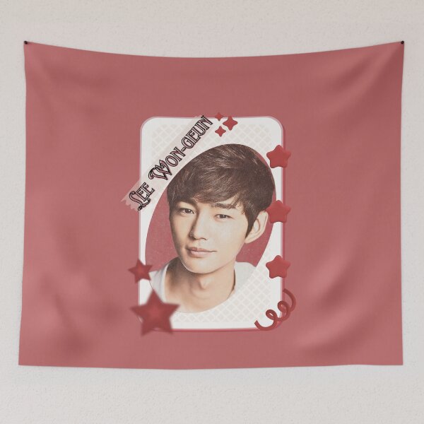 Item preview, Lee Won-geun (이원근) Korean Actor Kdrama Card Red Aesthetic Collage Design designed and sold by AJUNICE STUDIO.