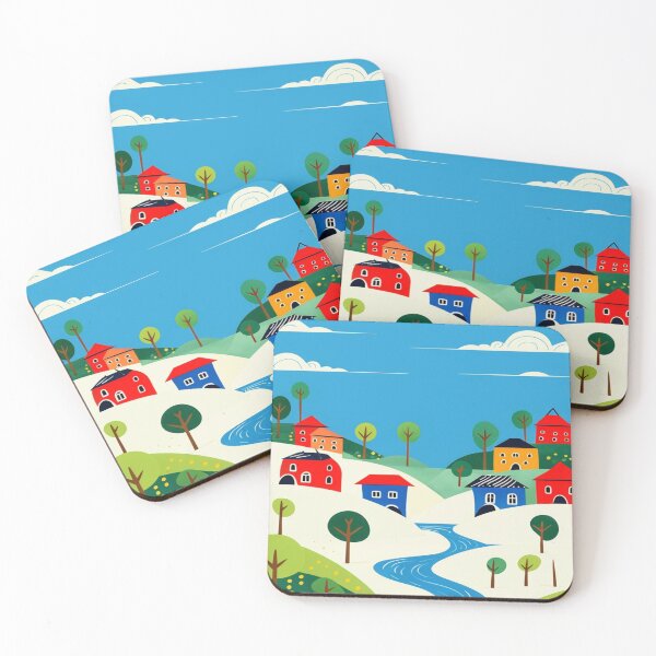 Item preview, View of houses and urban area cartoon designed and sold by saly55887.