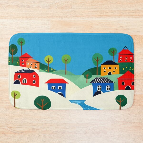 Item preview, View of houses and urban area cartoon designed and sold by saly55887.