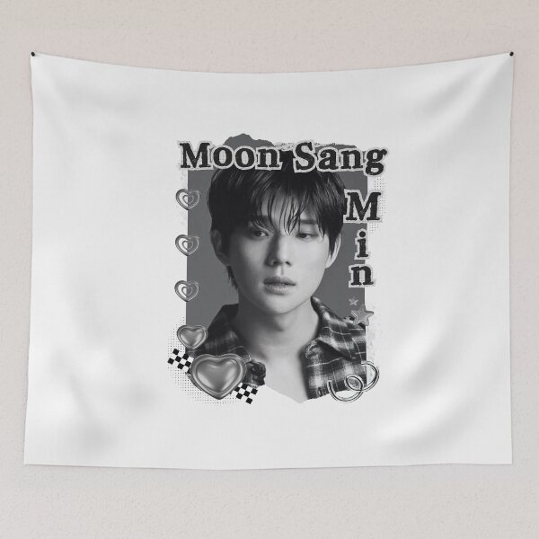 Item preview, Moon Sang-min (문상민) Korean Actor Kdrama Black and White Collage Digital Art Portrait designed and sold by AJUNICE STUDIO.