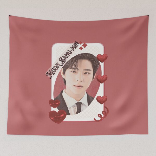 Item preview, Moon Sang-min (문상민) Korean Actor Kdrama Card Red Aesthetic Collage Design designed and sold by AJUNICE STUDIO.