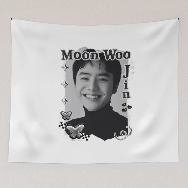 Item preview, Moon Woo-jin (문우진) Korean Actor Kdrama Black and White Collage Digital Art Portrait designed and sold by AJUNICE STUDIO.