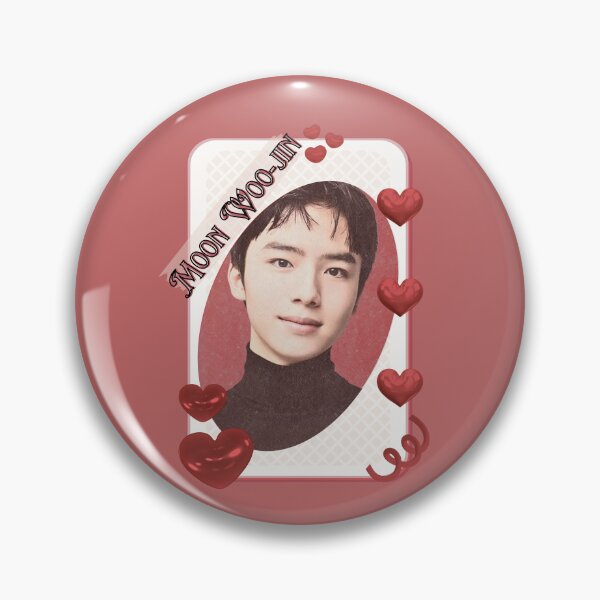 Item preview, Moon Woo-jin (문우진) Korean Actor Kdrama Card Red Aesthetic Collage Design designed and sold by AJUNICE STUDIO.