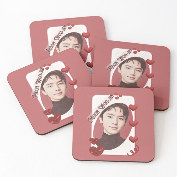 Item preview, Moon Woo-jin (문우진) Korean Actor Kdrama Card Red Aesthetic Collage Design designed and sold by AJUNICE STUDIO.