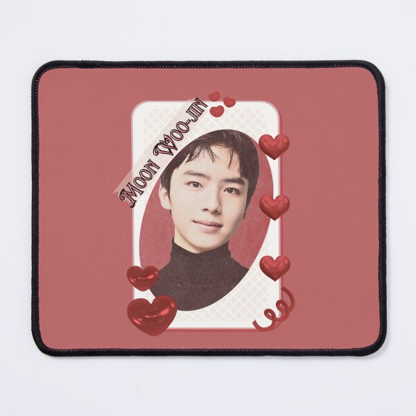 Item preview, Moon Woo-jin (문우진) Korean Actor Kdrama Card Red Aesthetic Collage Design designed and sold by AJUNICE STUDIO.