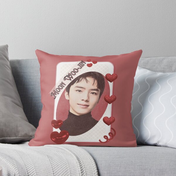 Item preview, Moon Woo-jin (문우진) Korean Actor Kdrama Card Red Aesthetic Collage Design designed and sold by AJUNICE STUDIO.