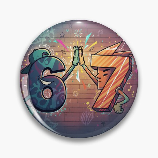 Item preview, 6 7 - The Numbers 6 and 7 with Cool Colors and Design designed and sold by gjsart.