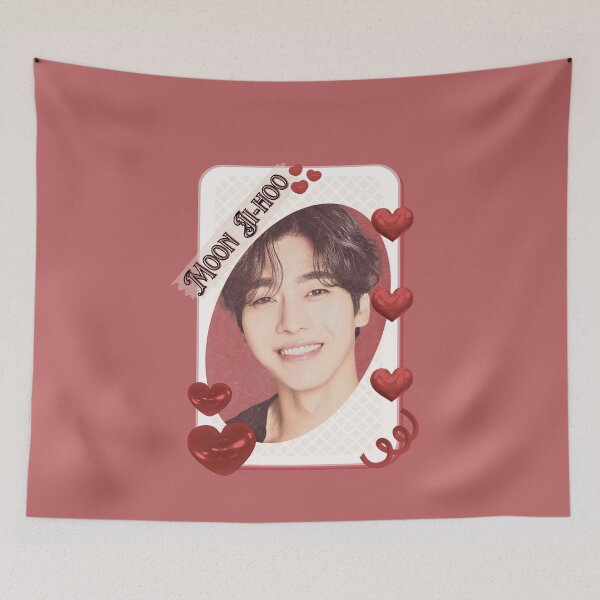 Item preview, Moon Ji-hoo (문지후) Korean Actor Kdrama Card Red Aesthetic Collage Design designed and sold by AJUNICE STUDIO.