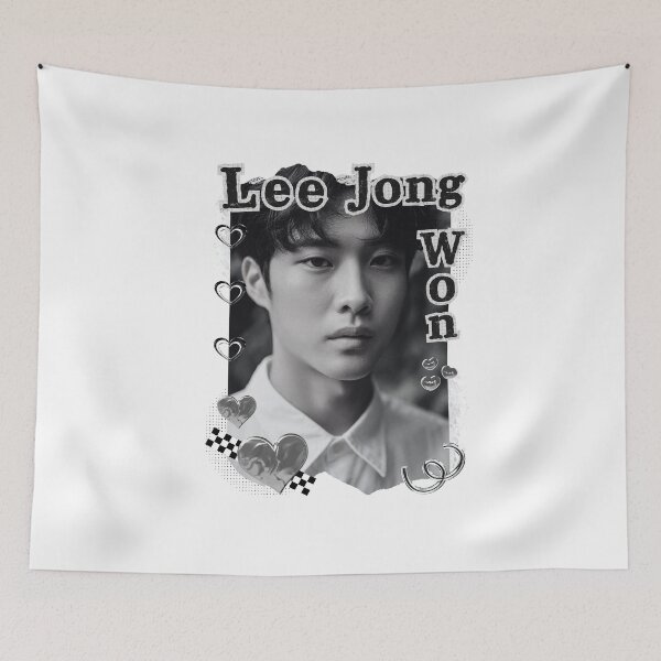 Item preview, Lee Jong Won Korean Actor Kdrama Black and White Collage Digital Art Portrait designed and sold by AJUNICE STUDIO.