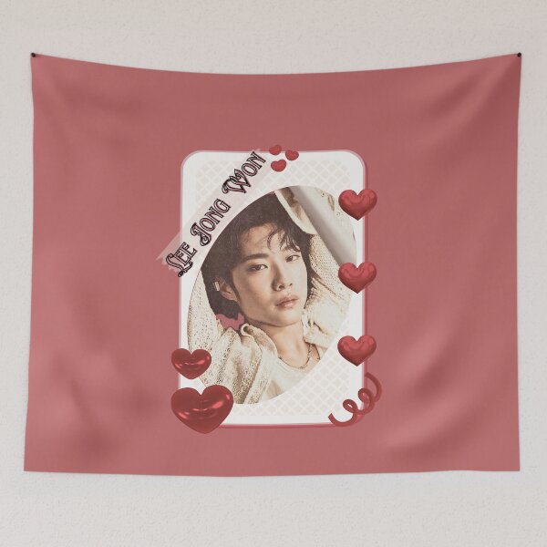 Item preview, Lee Jong Won Korean Actor Kdrama Card Red Aesthetic Collage Design designed and sold by AJUNICE STUDIO.