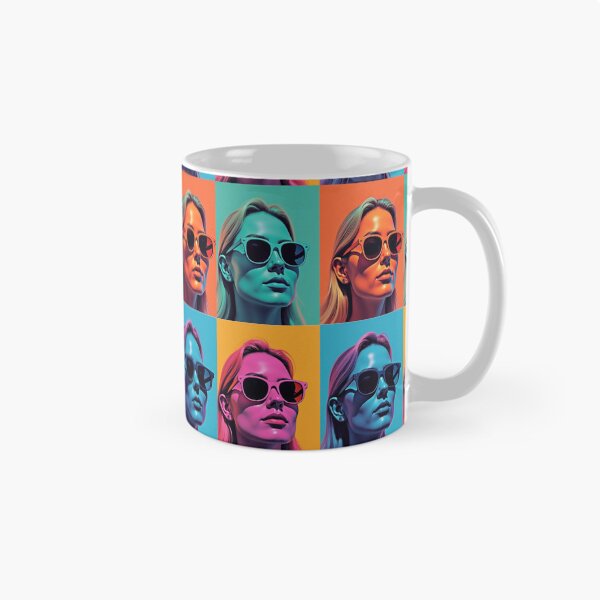 Item preview, Cuarteto de chicas con gafas de arte pop: arte mural retro vibrante designed and sold by DavisDesigns79.