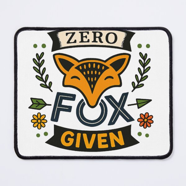 Item preview, Zero Fox Given - Funny Fox Attitude Design designed and sold by Mai Tucents Designs.