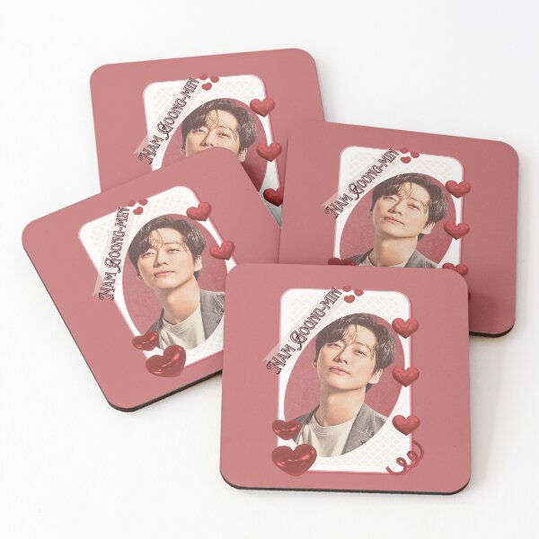 Item preview, Nam Goong-min (남궁민)) Korean Actor Kdrama Card Red Aesthetic Collage Design designed and sold by AJUNICE STUDIO.
