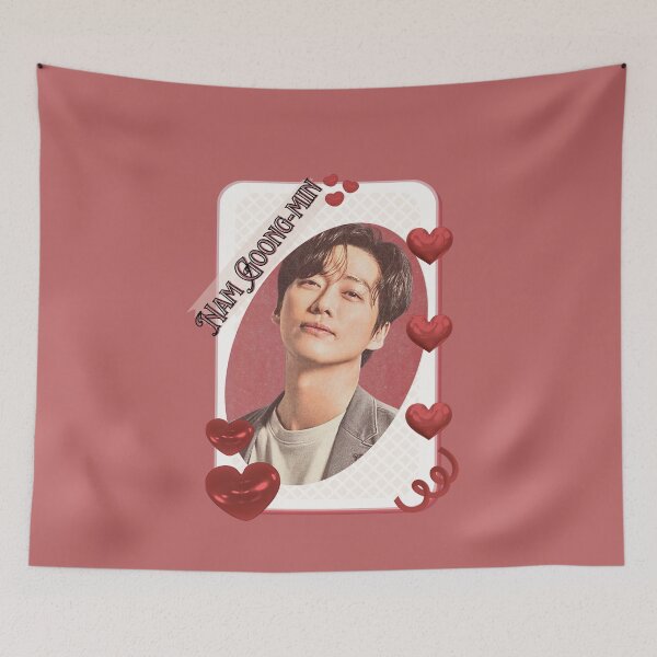 Item preview, Nam Goong-min (남궁민)) Korean Actor Kdrama Card Red Aesthetic Collage Design designed and sold by AJUNICE STUDIO.