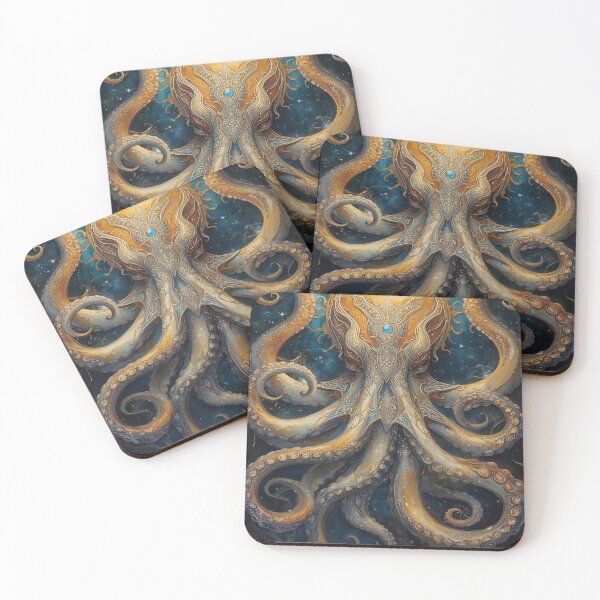 Item preview, golden octopus pattern designed and sold by saly55887.