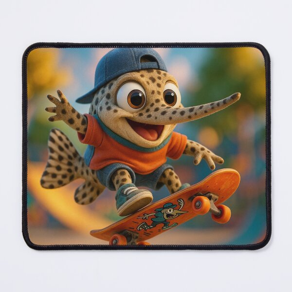 Item preview, Skater Spotted Gar Fish designed and sold by Sillytoe.