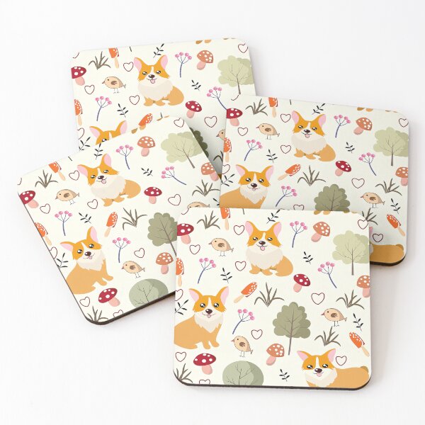 Item preview, Corgi Dog Pattern, Crog Dog Seamless Pattern, Corgi Dog designed and sold by graphic-genie.