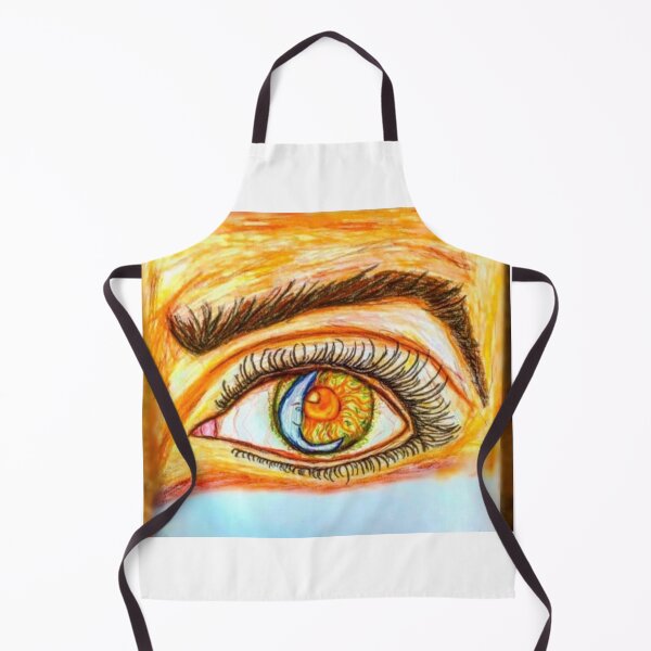 Item preview, Sun Moon Eye Spiritual Abstract Universe Colored Pencil Drawing designed and sold by LunaSpiritArt.
