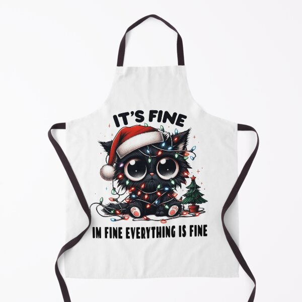 Item preview, Im Fine Everything is Fine Cat Tangled Up In Christmas Lights designed and sold by Diane Gotti.