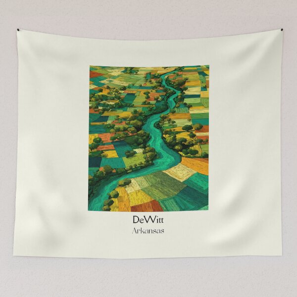 Item preview, DeWitt Arkansas Rice Fields Art Print designed and sold by TuncGK.