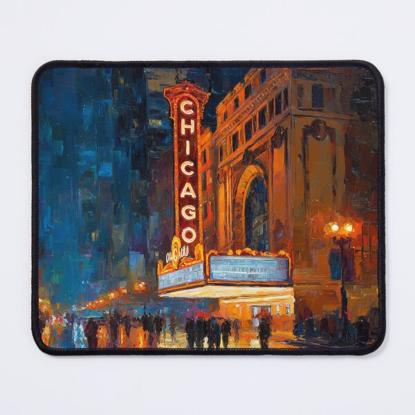 Item preview, Chicago Nights in Neon Rain designed and sold by ArgentoArt.