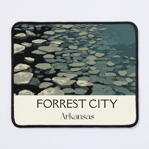 Item preview, Forrest City Arkansas Winter River Art Print designed and sold by TuncGK.
