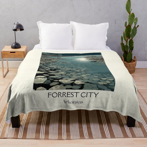 Item preview, Forrest City Arkansas Winter River Art Print designed and sold by TuncGK.